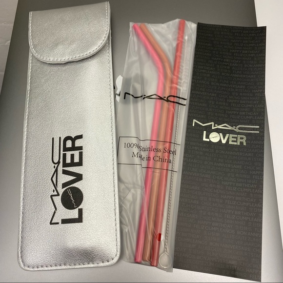 MAC Cosmetics Other - MAC LOVER Stainless Steel Straw & Pouch Set